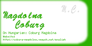 magdolna coburg business card